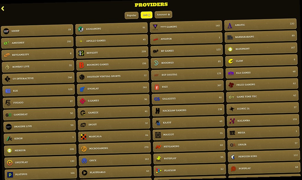 Fournisseurs de jeux Lizaro Casino